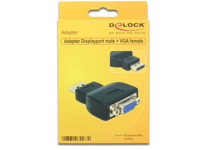 Delock Adapter Displayport 1.1>Vga Black