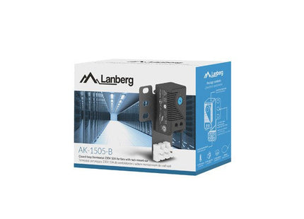 Termostato Lazo Cerrado 10a Para Armarios Rack Con Oreja 19 "Y Bloque De Terminales Negro Lanberg