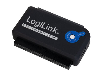 Logilink Adaptador Usb 2.0 A Ide Y Sata Con Alimentacion Negro Au0006c