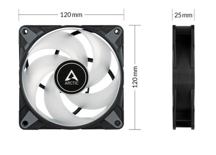 EAN 4895213703154 - ARCTIC P12 PWM PST A-RGB 0dB Carcasa del ordenador Ventilador 12 cm Negro, Blanco 1 pieza(s) imagen 4