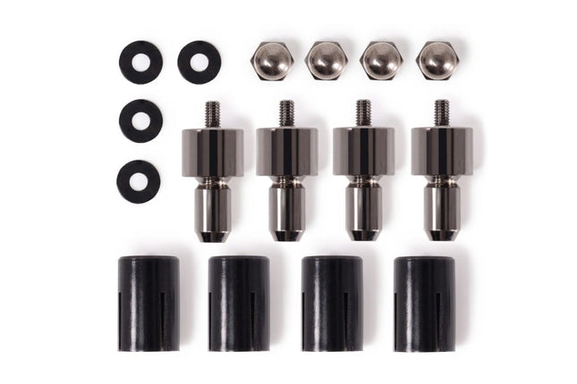 Alphacool Core Push Mounting 25mm M3/M4/Unc 6-32 Set 4x, Montaje/Montaje Negro/Plateado, 25 Mm 15725