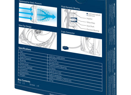 EAN 0872767009325 - ARCTIC P12 Carcasa del ordenador Ventilador 12 cm Negro imagen 6