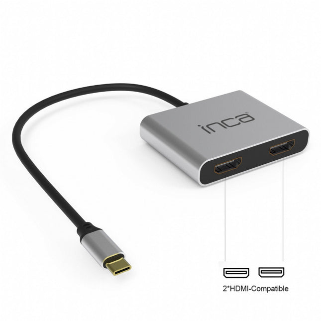 Inca Adaptador Itpc-4 Typ C > 2xhdmi 4k30hz,1xusb-A,1xusb-C