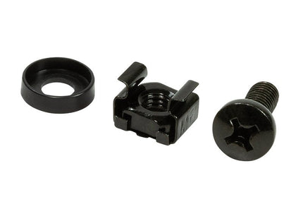 Logilink Ac116 Kit De Tornillos + Tuercas  M6, Negro, 50 Und