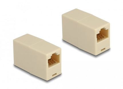 Delock Adaptador Rj45 Hembra A Rj45 Hembra Utp Beige