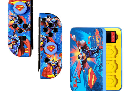 Fr-Tec Carcasas Duras Protectoras Para Joycons De Superman Para Nintendo Switch - Grips Con Relieve Del Logo De