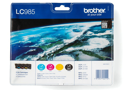 EAN 5014047562112 - Brother LC985VALBP cartucho de tinta 4 pieza(s) Original Negro, Cian, Magenta, Amarillo imagen 1