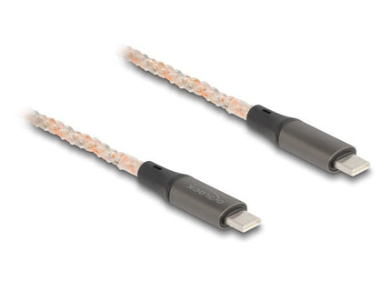 Delock 88288 Usb 2.0 Cable Usb Type-C Macho A Macho De Pd 3.0 100 W Con Iluminación Rgb, 1,20 M