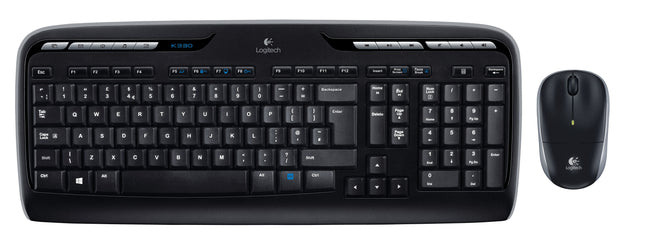 Teclado Ingles Logitech Mk330 Internacional Wireless Combo Unifying P/N:920-003989