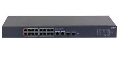 (Cs4220-16gt-240) Dahua Switch Poe 16 Puertos Gigabit + 2 Uplink Gigabit Rj45 + 2sfp Gigabit 240w Managed Cloud L2