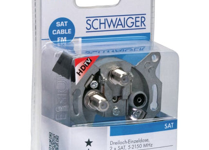 Toma Única Schwaiger Dos Conexiones Sat-Zf 2 Db