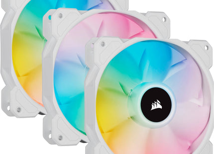 EAN 0840006637776 - Corsair SP120 RGB ELITE Carcasa del ordenador Ventilador 12 cm Blanco 3 pieza(s) imagen 1