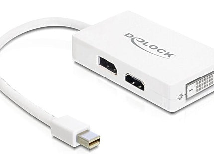 Delock Adapter Mini Displayport Male > Vga / Hdmi / Dvi Female Passive White