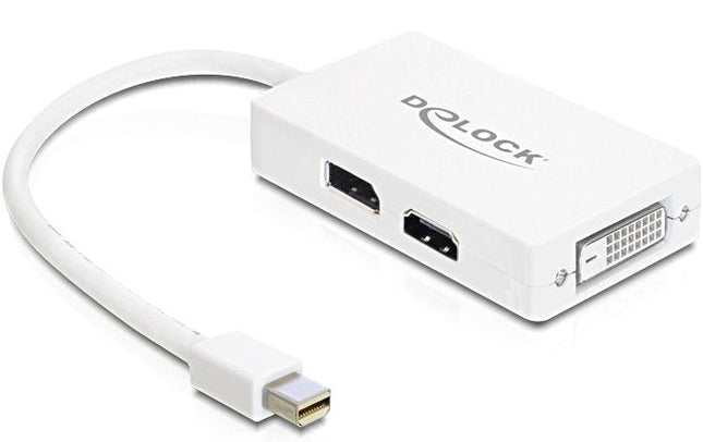 Delock Adapter Mini Displayport Male > Vga / Hdmi / Dvi Female Passive White
