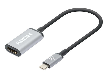 EAN 766623153706 - Manhattan 153706 adaptador de cable de vídeo 0,15 m USB Tipo C HDMI tipo A (Estándar) Negro, Plata imagen 4