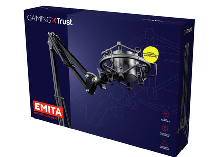 Brazo Ajustable Trust Gxt 253 Emita Arm Para Microfonos Con Adaptador 5/8  Cable 290cm Usb  22563