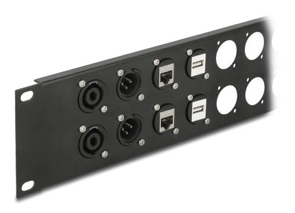 Delock 88055 Patchpanel Tipo-D De 19", 24 Puertos 2u Negro