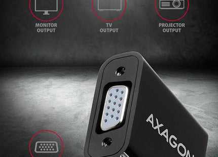 EAN 8595247904386 - Axagon RVD-VGN adaptador de cable de vídeo 0,15 m DisplayPort VGA (D-Sub) Negro imagen 4