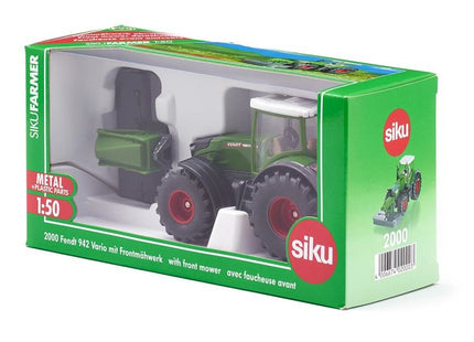 Siku Farmer Fendt 942 Vario Con Cortacésped Frontal, Modelo De Vehículo (Verde)