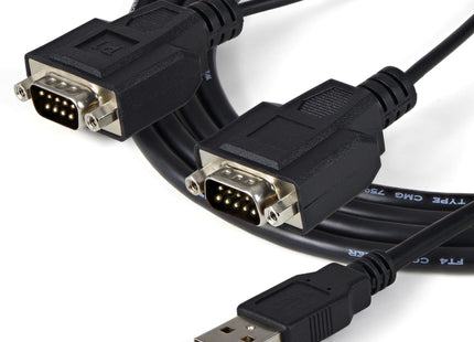 EAN 0065030843492 - StarTech.com ICUSB2322F cable de serie Negro 2,1 m USB 2.0 A 2 x DB-9 imagen 5