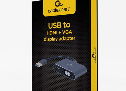 Gembird Adaptador Usb 3.0 -> Hdmi + Vga Space Grey A-Usb3-Hdmivga-01