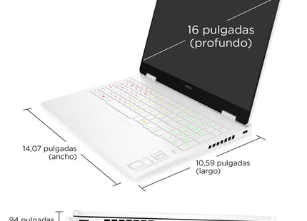 Portátil Gaming  Hp Omen 16 Am0042ns 16 " Core 7 240h 32gb  Ssd 1tb Nvidia Gforce Rtx5070 Freedos Blanco Ceramica