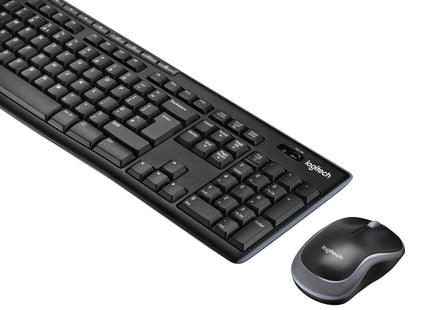 Teclado Italiano Logitech Wireless Combo Mk270 Ratón Incluido Usb Qwerty Negro