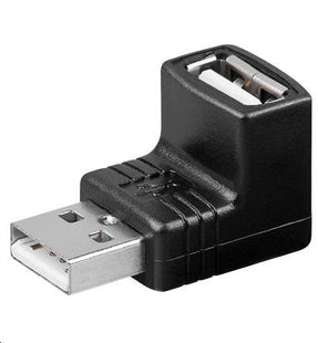 Microconnect Usbamafa Adaptador Usb A Macho A Hembra Acodado Negro