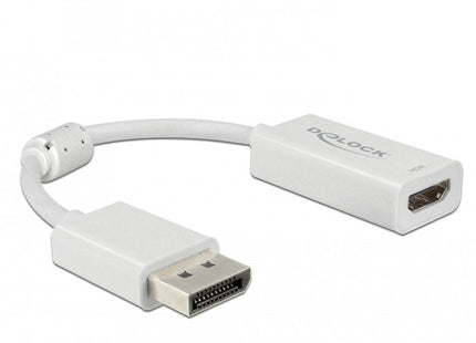 Delock Displayport 1.4 Adaptador A Hdmi 4k 60 Hz Con Hdr Funktion Passiv Blanco