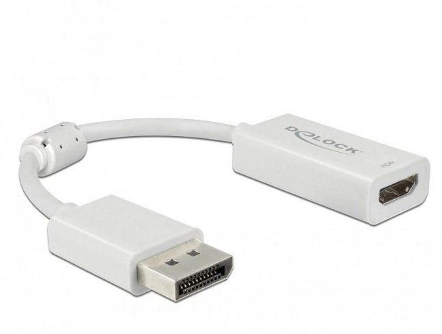 Delock Displayport 1.4 Adaptador A Hdmi 4k 60 Hz Con Hdr Funktion Passiv Blanco
