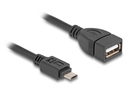 Delock Usb 2.0 Otg Cable Typ Micro-B Macho A Typ-A Hembra 11 Cm