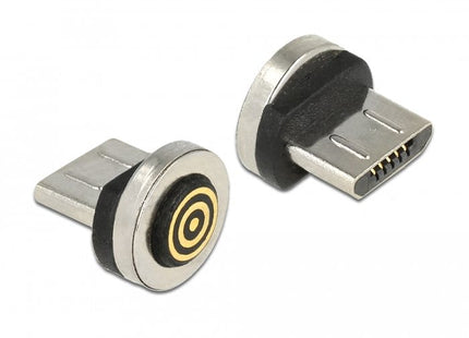 EAN 4043619659326 - DeLOCK 65932 cambiador de género para cable Magnet USB Type Micro-B Negro, Plata imagen 1