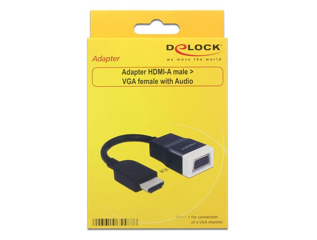 Delock Adaptador Hdmi-A Macho A Vga Hembra Con Audio