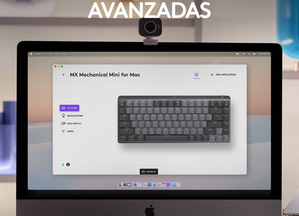 Logitech Mx Mini Mechanical For Mac Teclado Bluetooth Qwerty Internacional De Ee.Uu. Grafito, Gris