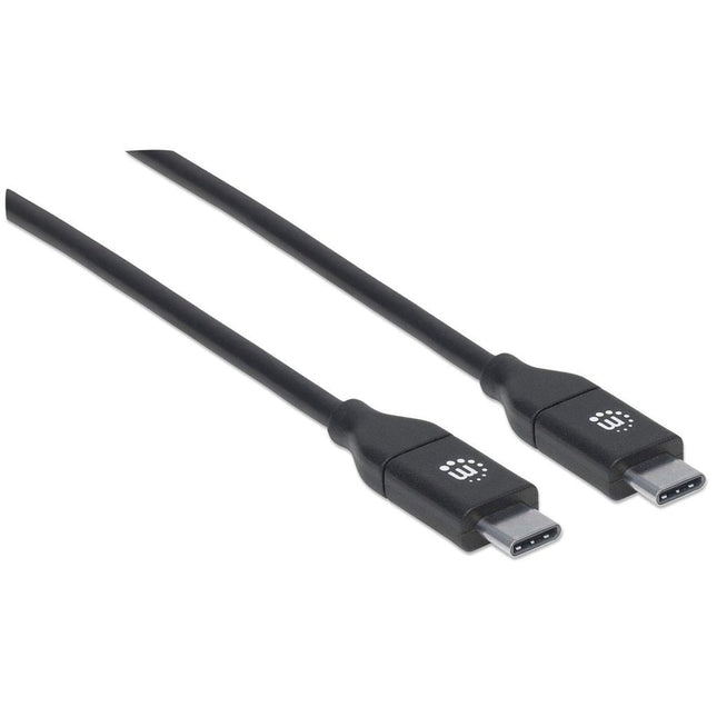 Manhattan Cable Usb-C Usb 2.0, Tipo C Macho A Tipo C Macho, 480 Mbps, 5 A, 2 M (6 Ft.). Negro