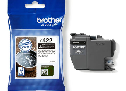 Tinta Original Brother Lc422 Negro 550pag Lc422bk