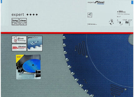 Bosch Hoja De Sierra Circular Expert Para Acero, 355 Mm 2608643062