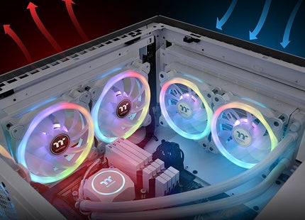 Thermaltake Swafan 12 Rgb Radiador Fan Tt Premium Edition White (3-Fan Pack) Cl-F145-Pl12sw-A