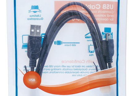 Manhattan Cable Usb Mini-B De Alta Velocidad, 1,8 M, Usb A, Mini-Usb B, Usb 2.0, Macho/Macho, Negro