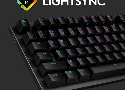 Teclado Inglés Logitech G G512 Carbon Lightsync Rgb Mechanical Gaming Keyboard With Gx Red Switches Usb Carbono