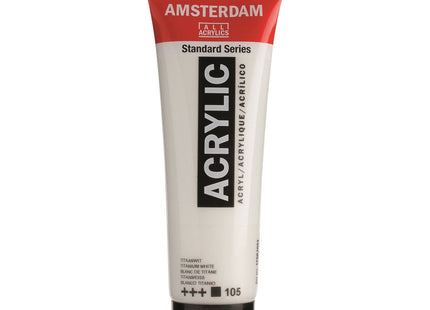 Talens Amsterdam Standard Series Colores Acrílicos Tubo 120ml Blanco De Titanio