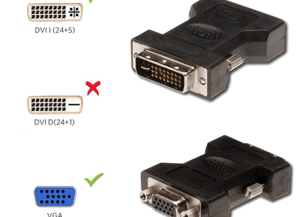 Ewent Adaptador Dvi-I 24+5 Macho A Vga-F