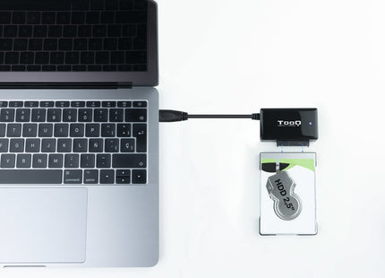 Tooq Adaptador Usb 3.0 Usb-A A Sata Para Discos Duros De 2.5? Y 3.5? Con Alimentador - Negro
