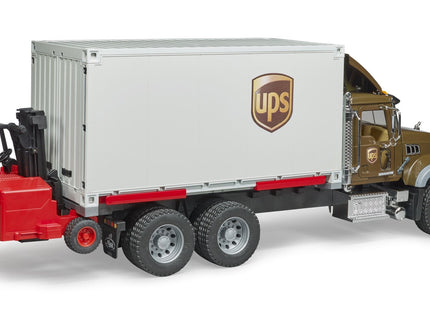 Bruder Camion Mack De Reparto Ups Con Carretilla Elevadora 02828