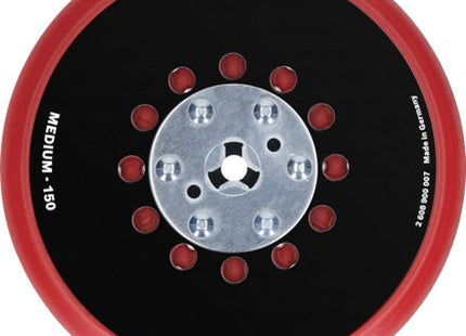 Placa De Soporte Universal Bosch Expert Con Orificios Múltiples, Dureza Media, Ø150 Mm, M8+5/16", Placa De Lijado (Negro, Para Lijadoras Excéntricas)