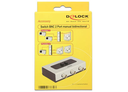 Conmutador Bnc Delock 2 Entradas -> 1 Salida Bidireccional