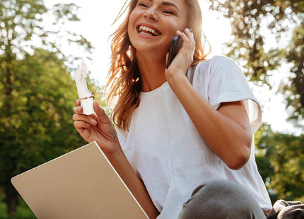 Orbegozo Hf 2500 Ventilador De Mano Elegancia Portatil - 2 Velocidades De Ventilacion - Diseño Compacto Y Elegante