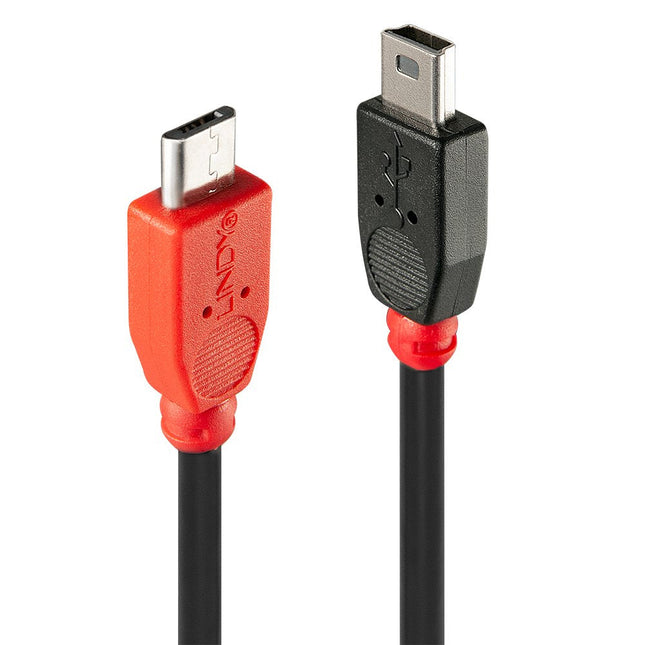 Lindy Usb 2.0 Cable Typ Micro-B/Mini-B M/M Otg 0.5m