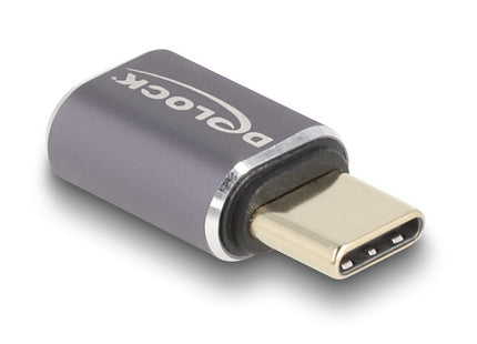 Delock 60046 Usb Adaptador 40 Gbps Usb Type-C Pd 3.0 100 W Macho A Puerto Hembra 8k 60 Hz Metal