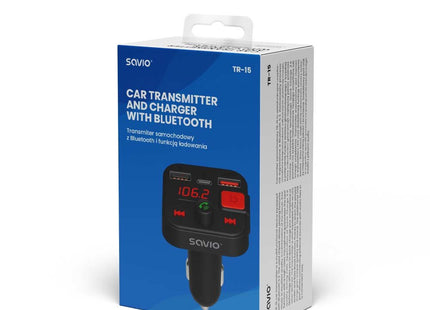 EAN 5901986047889 - Savio TR-15 Transmiter FM z Bluetooth 87,6 - 107,9 MHz Bluetooth/USB Negro imagen 8